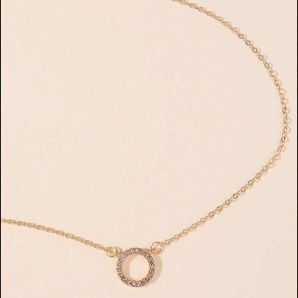 ($2) Rhinestone Ring Necklace - Picture 2 of 6